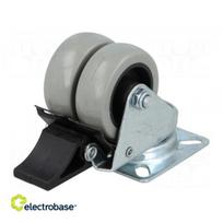 Transportavimo ratas | Ø: 50 mm | P: 36 mm | A: 71 mm | dvigubi ratai | 100 kg