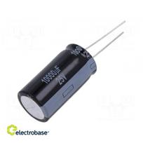 Kondensatorius: elektrolitinis | THT | 10000uF | 25VDC | Ø18x35,5 mm | ±20 %