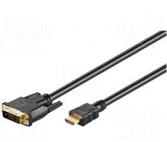 Kabelis | HDMI 1.4 | DVI-D (18+1) kištukas,HDMI kištukas | 5m | juodas