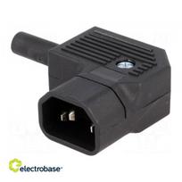 Jungtis: kintamosios srovės tiekimas | kištukas | vyras | 10A | 250VAC | IEC 60320 | C14 (E)