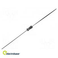 Rezistorius: metalinė plėvelė | THT | 36? | 0,6 W | ±1 % | Ø2,4x6,3 mm | 50 ppm/°C