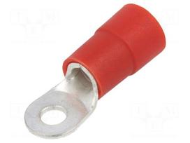 Tip: ring | M4 | Ø: 4.3mm | 10mm2 | crimped | for cable | insulated | tinned