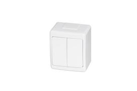 BETA surface switch 1+1 surface white IP44