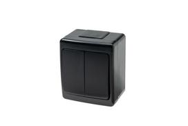 BETA switch 1+1 surface black IP44 UV protection