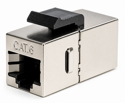 Jungtis-adapteris 2xRJ45 jungtims, CAT5E, CAT6, ekranuotas, Keystone
