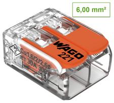 2 kontaktų gnybtas 221-612 1vnt. Smulkiosios grandinės laidininkas: 0,14 … 6 mm² / 24 … 12 AWG