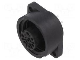 Connector: circular | 250V | 10A | PIN: 7 | socket | female | soldering