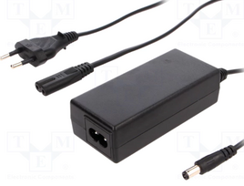 Maitinimo blokas 60W 24V 2.5A 5.5/2.1mm IP20 plastikinis stalinis laidas