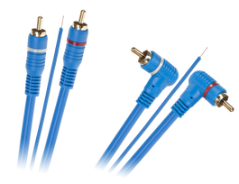 Audio kabelis 2×RCA – 2×RCA kabelis su valdymo laidu | Ilgis 5 m | Tiesus–kampinis