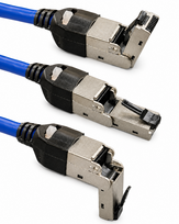 Pasukamas RJ45 ekranuotas modulinis universalus kištukas | CAT6A~CAT5E | Surinkimui be įranki