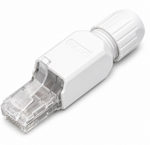 Modulinis CAT6A universalus kištukas RJ45 | Montavimui be įrankių | CAT6A/CAT6/CAT5e UTP kabeliui