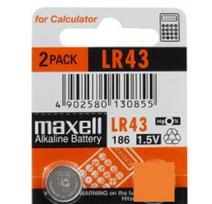 G12 baterijos 1,5V Maxell Alkaline LR43/186 pakuotėje po 1 vnt.
