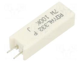 Resistor: wire-wound | 100kΩ | cement | THT | 7W | ±5% | Ø0.75x5mm