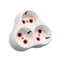 VX1014W - 3 jungciu izemintas, baltas kistukinis lizdas