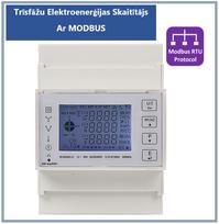 Trifazis elektros skaitiklis | Kelių tarifų | MODBUS protokolas nuotoliniam rodmenų nuskaitymui