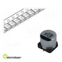 Kondensatorius: hibridinis | 10uF | 63VDC | ESR:120m9 | ZC | SMD | ±20 % | -55÷125°C