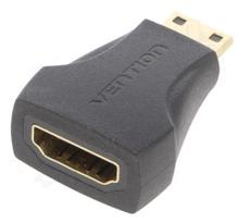 Adapterio HDMI lizdas Moteris / mini HDMI kištukas Vyriškas juodas Vention AISB0-DE