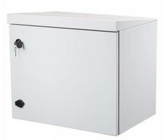 IP65 6U 19" sieninė spinta, plieninės durys / 450x520x400mm / pilka, surinkta