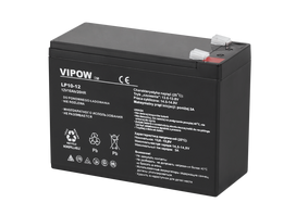 UPS 12 V 10 Ah akumuliatorius :: Gelio (GEL) :: 12 voltų, 10 ampervalandžių (Ah) :: T2/F2 6.35mm
