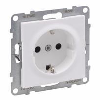 SUNO 2P+E SOCKET SCHUKO STANDARD AUTO TERMINALS SHUTTERED WHITE
