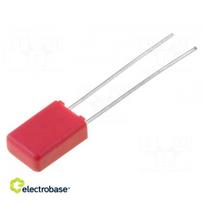 Capacitor: polypropylene; 330pF; 2.5mm; ±5%; 2.5x7x4.6mm; 400VDC