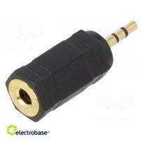 Adapteris | Jack 2,5 mm 3 kontaktų kištukas, 3,5 mm lizdas | juodas