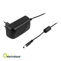 Kintamosios srovės adapteris DELTACO 100-240 V AC 50/60 Hz iki 12 V DC, 2 A, 1,5 m, juodas / PS12-20