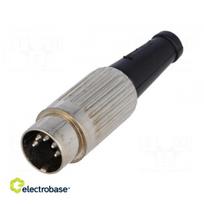 Plug; DIN; male; PIN: 5; Layout: 180°; straight; for cable; soldering