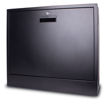 2U 19'' Sieninė skirstomoji spinta CCTV, SIGNALIZACIJA, IT/  600x500x210mm / Juoda/ / Surinkta