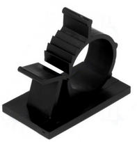 Self-adhesive cable holder; 16.5÷20.1mm; polyamide; black