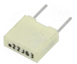 Capacitor: polyester; 220nF; 40VAC; 63VDC; Pitch: 5mm; ±5%