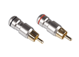 Jungtys // Different Audio, Video, Data connection plug and sockets // Wtyk RCA metalowy HD-287