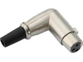 Jungtys // Different Audio, Video, Data connection plug and sockets // 2213#                Gniazdo mikrofonowe xlr 3p na kabel kątowe`