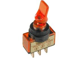 Elektros prekės // Jungikliai elektronikai // 4913#                Przełącznik asw-14d podświetlany hebelkowy 12v czerwony