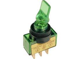 Elektros prekės // Jungikliai elektronikai // 4914#                Przełącznik asw-14d hebelkowy 12v zielony