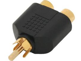 Jungtys // Different Audio, Video, Data connection plug and sockets // 1014#                Rozgałęźnik rca: wtyk-2 gniazdo złoty
