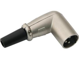 Jungtys // Different Audio, Video, Data connection plug and sockets // 1655# Wtyk mikrofonowy xlr 3p na kabel kątowy