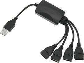Nešiojamieji kompiuteriai, užrašų knygelės, priedai // Nešiojamųjų kompiuterių priedai // 66-385# Rozgałęźnik usb wt.a-4xgn.a 2.0 hub na kablu