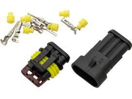 Automobilių ir motociklų prekės, elektronika, navigacija, CB radijas // ISO jungtys ir kabeliai automobilio radijui // 40-803# Hermetyczna kostka połączeniowa oh-3 (gniazdo i wtyk) komplet