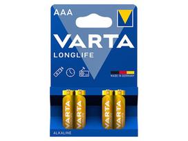 Akumuliatoriai ir baterijos // AA, AAA ir kitų dydžių baterijos, įkrovikliai – galima užsakyti // 82-544# Bateria alkaliczna aaa 1.5 lr3 varta longlife 4szt.
