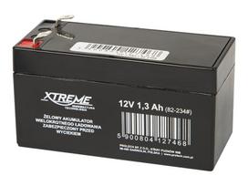 Akumuliatoriai ir baterijos // 12V, 6V, 4V akumuliatorius švino-rūgšties hermetiškas AGM VRLA // 82-234# Akumulator żelowy 12v  1.3ah xtreme 98x52x44_4,8