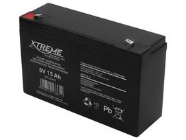 Akumuliatoriai ir baterijos // 12V, 6V, 4V akumuliatorius švino-rūgšties hermetiškas AGM VRLA // 82-204# Akumulator żelowy  6v 15ah xtreme 151x94x51_4,8