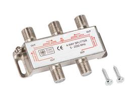 TV, SAT, HDMI, DVI kabeliai ir priedai // Konektori, aksesuāri un instrumenti koaksiālajiem kabeļiem // 77-218# Rozgałęźnik f:gn-4gn bzt duży 5-2050mhz