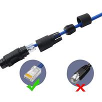 Drėgmei atspari RJ45 jungtis CAT5E, CAT6, CAT6A, CAT7 LAN kabeliams