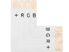 LED apšvietimas // Šviestuvai iš naujų pristatymų // 4863# Konektor do taśm led typu "l" 10mm rgb