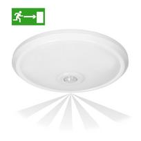 Įrankiai ir matavimo prietaisai // Įrankių, priedų naujienos // ZONDA LED EMERGENCY 12W/1,2W, plafon z czujnikiem ruchu, 800lm/80lm, IP20, 4000K, poliwęglan mleczny, biały