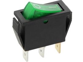 Elektros prekės // Jungikliai elektronikai // 1329#                Przełącznik mk111 zielony 12v podświetlany