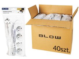 Elektros prekės // Maitinimo prailgintuvų, skirstytuvų ir UK bei USA adapterių rinkinys // 98-515# Przedłużacz sieciowy pr-470p 4-gniazda z uziemieniem 3m biały 3x1,5mm opakowanie