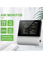 Ooro kokybės monitorius su taršos aliarmu CO2 | PM2.5 | HCHO | TVOC | Akum.