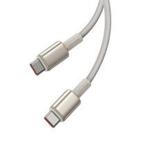 Įkrovimo laidas 100W USB-C į USB-C : 5A : Duomenys 480Mbps : Ilgis 1m : Baseus Gold